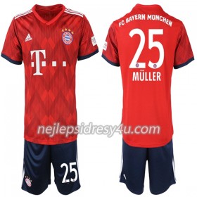 Fotbalový Dres FC Bayern Mnichov Müller 25 Dětské Domácí 2018/19